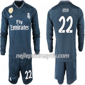 Fotbalový Dres Real Madrid ISCO 22 Dětské Venkovní 2018/19 Dlouhý Rukáv